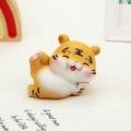 Cute cartoon resin tiger figurine in orange and white for car dashboard and desk decor - 2738-6B Playful Tiger Lying Down