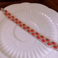 Silver-plated double-row tennis bracelet with red zircons and sparkling white stones - Silver Red Gemstone Luxury Bracelet