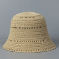 Détail de la texture en maille ajourée respirante sur bob beige de protection solaire - M(56-58cm) / Kaki