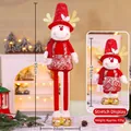 Adjustable Christmas reindeer doll with telescopic legs and golden sequins - Red Sequin 95CM Telescopic Reindeer