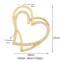 Goldener Doppelherz-Anhänger mit Zirkonia-Mikropavé für DIY-Schmuckherstellung - L196065-Gold Doppelherz