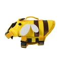 Adjustable bee-style dog life jacket with reinforced handle for summer swimming safety - M / Bee