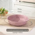10 inch lavender purple ceramic soup bowl with handles and 1350ml large capacity - 10 Inch Double Ear Soup Bowl - Taro Purple