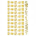 120PCS gold metal hair cuffs and braid accessories set with various intricate shapes - 53PCS (Boxed) / Gold