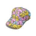 Close-up of baseball cap featuring colorful cartoon duck prints and precise stitching details - M (56-58cm) / Colorful Duck