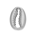 Silver shell-shaped stainless steel bead pendant with realistic texture for DIY jewelry - 515# Cowrie Shell Pendant Only / 8*11.5mm (2 Pieces/Pack) / Steel