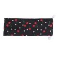 Cooling pet collar in black with red cherry patterns and adjustable white buckles - Black Cherry