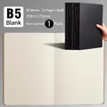 B5 Black Kraft Cover Notebook with 72 Blank Pages and Lay-flat Sewn Binding - Blank / Black / B5 (250x175mm)