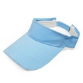 Sky blue cotton sun visor hat with adjustable strap for outdoor sports protection - Sky Blue
