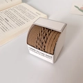 Elastic hair ties set in coffee and beige tones with woven texture in a retail box - Coffee (10pcs Box)