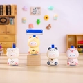 Set of four cute animal figurines featuring funny road signs for bike handle decoration - 1188-25 Wishing Figurine Set