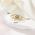 14K gold filled evil eye connector pendant with blue and white stones for DIY jewelry - 14K Gold - Evil Eye