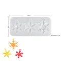 Three-style snowflake silicone mold for resin DIY charms with 1cm thickness guide - Medium Triple Snowflake Pendant