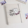 Carpeta A4 esmerilada con banda elástica y diseño de oso para guardar fotocards - Cubierta de Oso Skater
