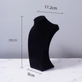 30cm black velvet mannequin bust stand for necklace jewelry display and shop counter decor - Black Velvet H-type 30cm High