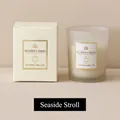 Scented candle set in frosted glass cup with Beach Walk aroma and cream gift box - Beach Walk Scented Candle