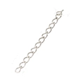DIY silver-finished metal chain accessory for keychains and jewelry making - 50Pcs White K 5cm