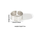 Silver-toned titanium steel fish tail ring with hammered texture and adjustable open band - TYR0486 / Silver Hammered Texture