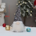 Pailletten Stoff leuchtende gesichtslose Zwerg Puppe Weihnachten Atmosphäre Rudolf Ornament - Pailletten Leuchtender Gnom (Grau) / 1 Stück