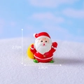 Mini statuetta di Babbo Natale per decorazioni fai-da-te, resina, 2,7x2,8 cm - N. 11 Babbo Natale con Borsa Gialla