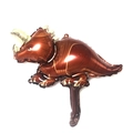 Mini triceratops foil balloon in brown with realistic skin texture for kids' birthday - Mini Triceratops