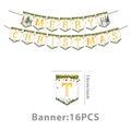 White Christmas banner set featuring 16 pieces of Nutcracker theme party decorations - Merry Christmas Hanging Banner