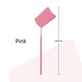 Pink heart-shaped eyelash extension inspection mirror with stainless steel handle 200mm - Fan / Pink