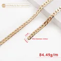Flat Cuban gold link chain 11x7.6mm width for crossbody bags and handbags strap - H11NK-2.0x7.6x11mm / Gold