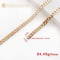 Catena piatta cubana dorata 11x7,6mm per borse a tracolla e tracolle per borse - H11NK-2.0x7.6x11mm / Oro