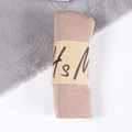Pale pink cotton linen pleated scarf rolled with a natural kraft paper ring wrap - Khaki / One Size