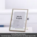 Nordischer 6-Zoll-Fotorahmen aus Gold und Glas mit Ginkgoblatt-Dekor, Größe 20,5x15x9cm - 6-Zoll Katzenhalterung Gold