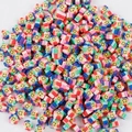 Colorful polymer clay flower beads with smile patterns for DIY necklace jewelry making - Colorful Sunflower