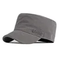 Dark grey cotton cadet cap with SPIRIT embroidery on a white background - Adjustable / Gray