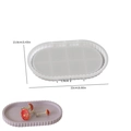 Silikonform für ovale gestreifte Tabletts zum DIY Harzguss mit Größenangaben - Stil 3 (22x13.8x1.6cm)