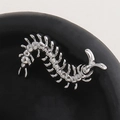 Orecchino a perno a forma di centopiedi gotico argento con finitura lucida - Orecchini a lobo a forma di centopiedi argento