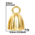 Colgante de campana en acero inoxidable 304 chapado en oro de 18k para joyería DIY - Dorado