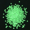 Glow in the dark 7x4mm round green alphabet and heart beads for DIY jewelry crafts - Transparent Black Letters