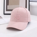 Pink baseball cap featuring Est. Number 23 embroidery in a stylish casual sport design - One Size / Pink