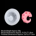 Silicone octopus tentacle mold with realistic suction cups for resin and DIY crafts - 3# Octopus Leg Style (B631) / Clear