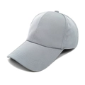 Detail view of light grey quick-dry baseball cap with reinforced seams and vent holes - M (56-58cm) / Light Gray