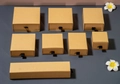 Kraft drawer jewelry box set in various sizes for rings and necklaces packaging - 21x4.5x3.5cm / Light Kraft
