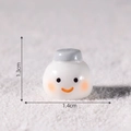 Miniature smiley rice ball figurine for Christmas DIY micro landscape, 1.4cm wide - 7# Snowman Head