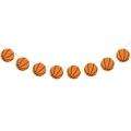 Striscione per festa a tema basket con pendenti arancioni e neri per decorazioni sportive - Basket