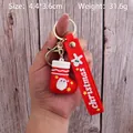 Christmas keychain with red wristband, Santa boots, and gingerbread man charm, 31.6g - Christmas Stocking-5