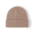Classic warm khaki knit beanie for men and women featuring a ribbed cuff design - Khaki (20B118C)