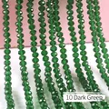 Faceted crystal glass wheel beads in 10 dark green for DIY jewelry making accessories - 10 Deep Green