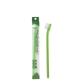 Mini green pet toothbrush for cats and dogs with functional protective packaging - Single PVC Box Packaging / Green