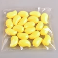 Miniature yellow mango models for dollhouse decoration in a clear plastic bag pack - Mango