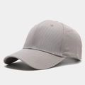 Detailed 45-degree angle of a classic grey baseball cap with high-quality stitching - Adjustable / Light Gray