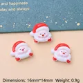 Mini Santa Claus resin charm for DIY hair clips, size 16x14mm and weight 0.9g - Santa Claus